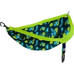 DoubleNest Print Hammock 15 DoubleNest Print Hammock -Outdoor Equipment Series Store ENO DoubleNest Print Aloha Green 1