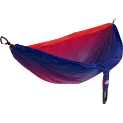 DoubleNest Print Hammock 19 DoubleNest Print Hammock -Outdoor Equipment Series Store ENO DoubleNest Print Fade SapphireRed 1