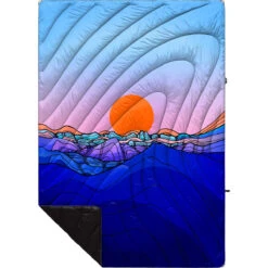 Rumpl Original Puffy Blanket - Printed 1-Person -Outdoor Equipment Series Store TPPB BB1 1 SKYLINE DIVIDE BROOKLYN BELL OGPUFFY 1P FLATLAY