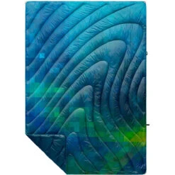 Rumpl Original Puffy Blanket - Printed 1-Person -Outdoor Equipment Series Store TPPB CPF 1 PIXELFETTI COOL OGPUFFY 1P FLATLAY