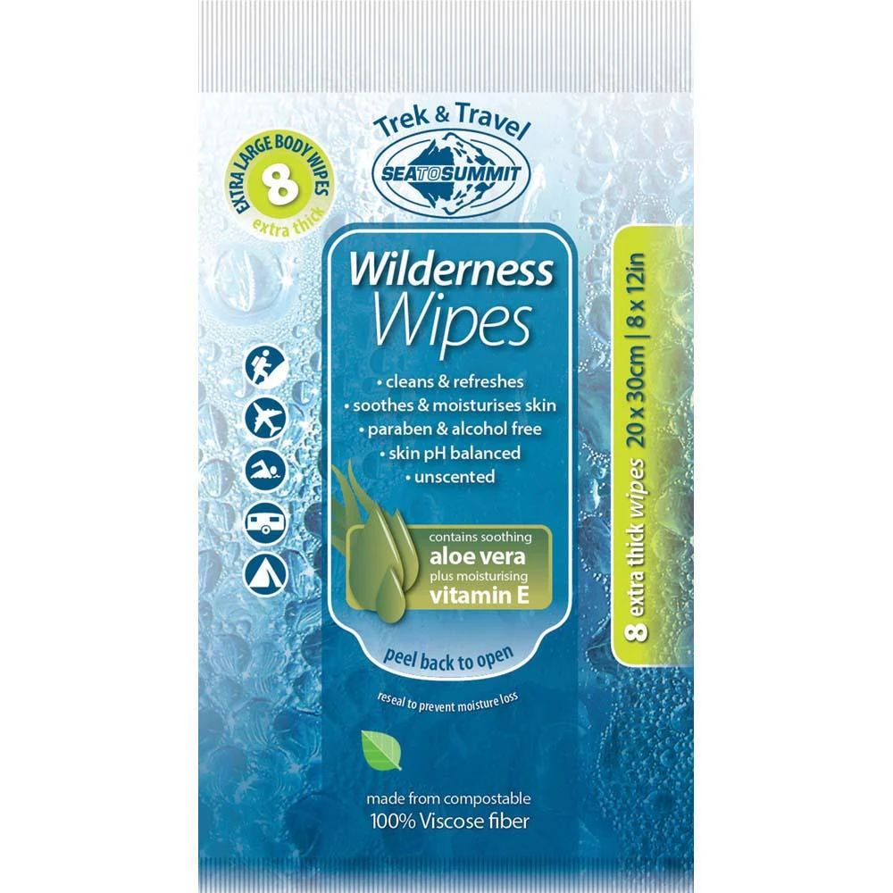 Sea To Summit Trek & Travel Wilderness Bath Wipes XL-8 Pack 3 Sea To Summit Trek & Travel Wilderness Bath Wipes XL-8 Pack